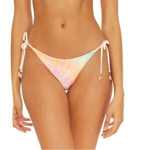 NWT Isabella Rose Joni Pastel Tie Dye Side Seashell Tie Swimming Bottom Large